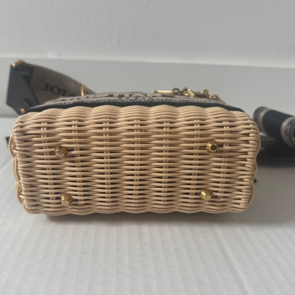 Dior Mini Lady Dior Wicker Basket Bag Oblique - Picture 5 of 9